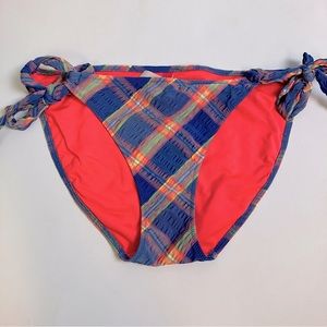 Victoria’s Secret Plaid Side Tie Bikini Bottoms